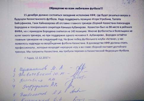 Перенесено заседание исполкома Казахстанской федерации футбола